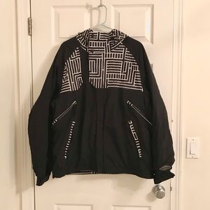 Columbia men’s black ski coat shell hooded